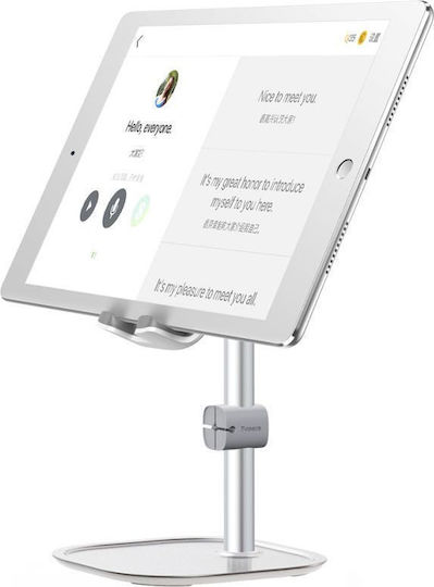 Baseus Literary Youth Desktop Bracket Holder Βάση Γραφείου για Κινητό σε Ασημί χρώμα