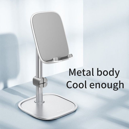 Baseus Literary Youth Desktop Bracket Holder Βάση Γραφείου για Κινητό σε Ασημί χρώμα