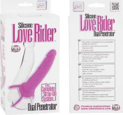 Calexotics Accommodator Dual Penetrator με Dildo 13cm σε Φούξια Χρώμα
