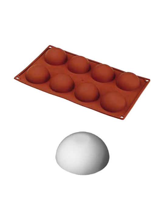 Happy Flex Semisfere Φόρμα Ζαχαροπλαστικής για Cupcakes/Muffins από Σιλικόνη 8 Θέσεων 30x17.5εκ.