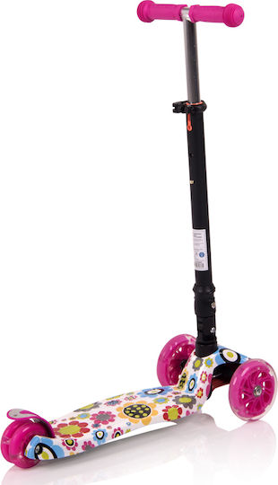 Lorelli Kids Scooter Foldable Rapid 3-Wheel for 5+ Years Pink