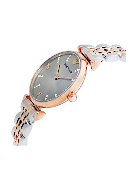 Emporio Armani Damen Uhr mit Silber Metallarmband