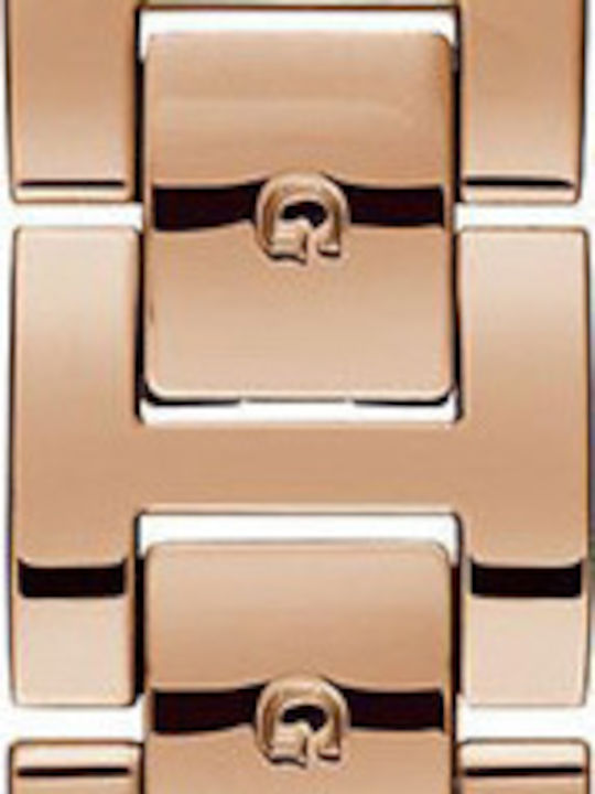 Guess Crystals Γυναικείο Ρολόι 36mm Μπαταρίας με Ροζ Χρυσό Μεταλλικό Μπρασελέ