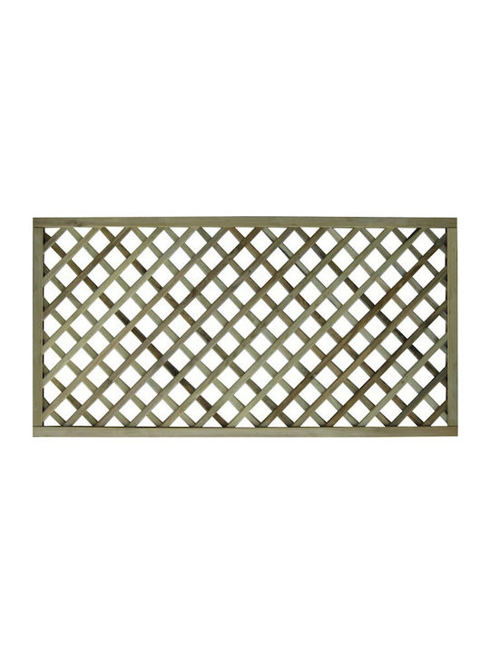 Garden Trellis Diagonal (6x6) Wood with Rhombus Grid in Beige Colour 40x180cm