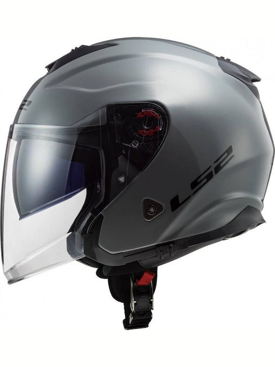 LS2 Infinity OF521 Jet Helmet with Sun Visor 1250gr Nardo Grey