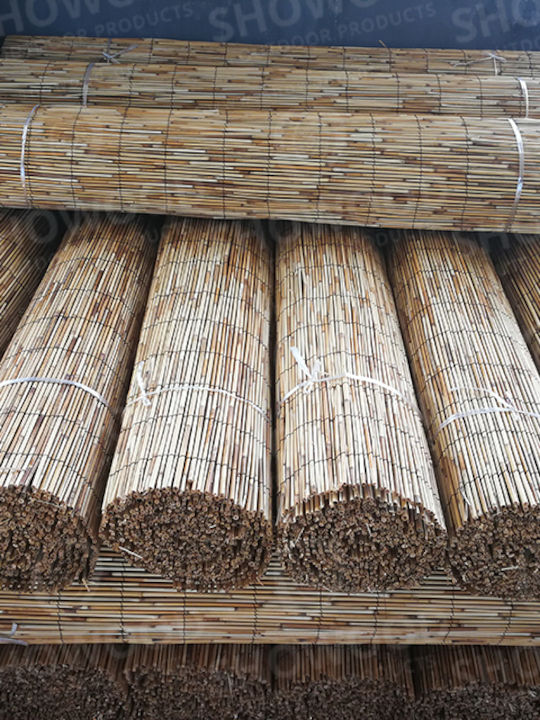 Dom Wood Premium Bambuszaun mit Ganzes Schilf 1.5x5m