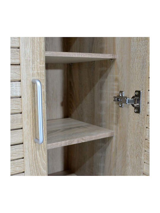 Ξύλινη Παπουτσοθήκη Sante με 7 Ράφια Sonoma Μ60xΠ37xΥ183cm