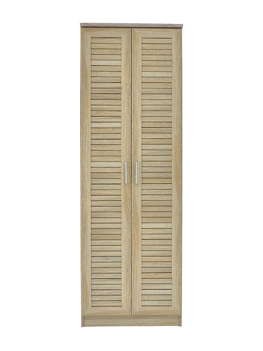 Ξύλινη Παπουτσοθήκη Sante με 7 Ράφια Sonoma Μ60xΠ37xΥ183cm