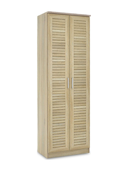Ξύλινη Παπουτσοθήκη Sante με 7 Ράφια Sonoma Μ60xΠ37xΥ183cm