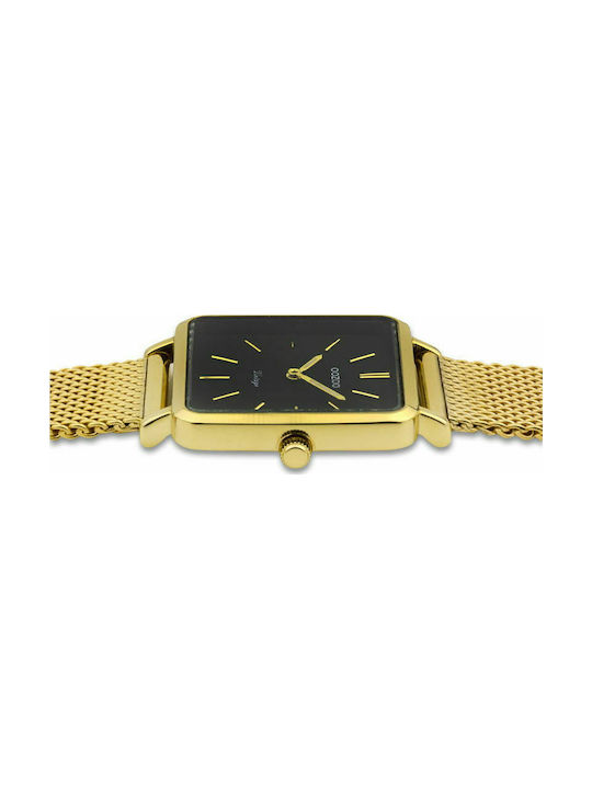 Oozoo Timepieces Vintage Watch with Metal Bracelet Gold