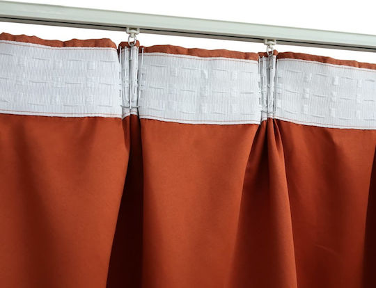 vidaXL vidaXL Vorhänge Fenster mit Bleistiftfalten Keramidröte 140x175cm
