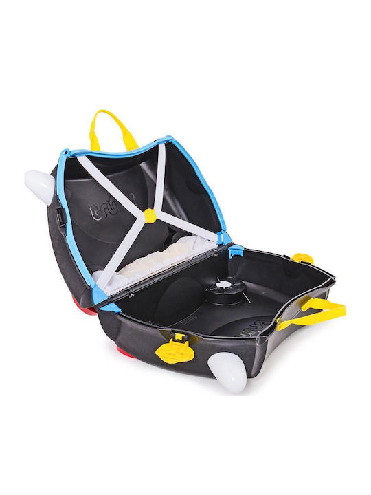 Trunki Pedro Pirate Детски Куфар За Пътуване Кабинен Твърд Черен С 4 Колела Височина 31см