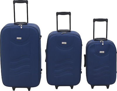 Click Set of Suitcases Navy Blue Set 3pcs 6-70-014-0003