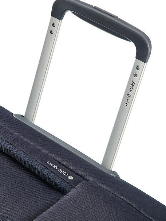 Samsonite BASE BOOST Cabin Fabric Blue Suitcase With 4 Wheels Height 55cm