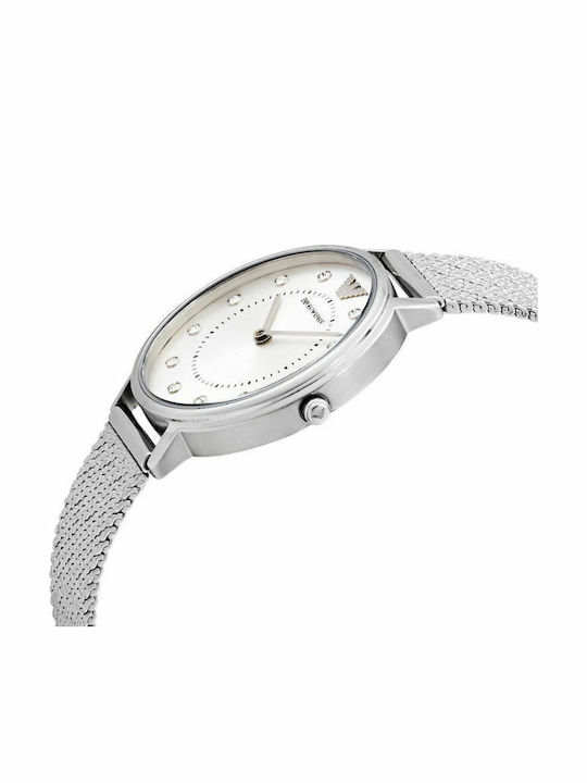 Emporio Armani Donna Women's Watch with Silver Metal Bracelet