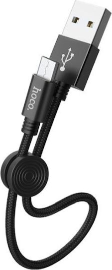 Hoco X35 Braided USB 2.0 spre micro USB Cablu Negru 0.25m 1buc