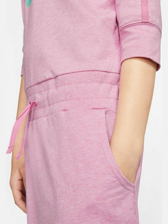 Sportswear Kinderkleid Mädchenkleider Langärmelig Rosa