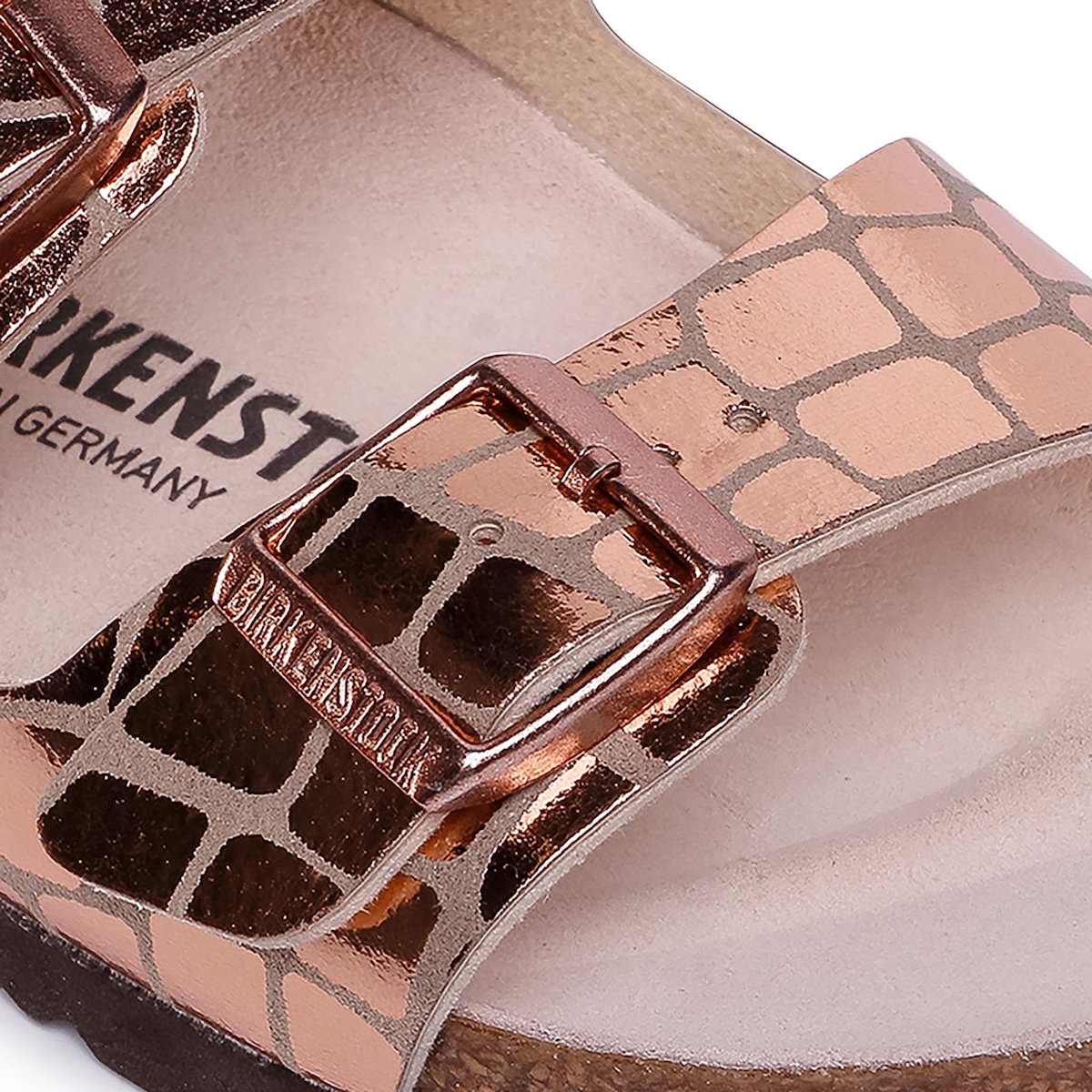 birkenstock gator gleam copper