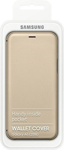 Samsung Book Synthetic Leather Gold (Galaxy A6 2018) GWW