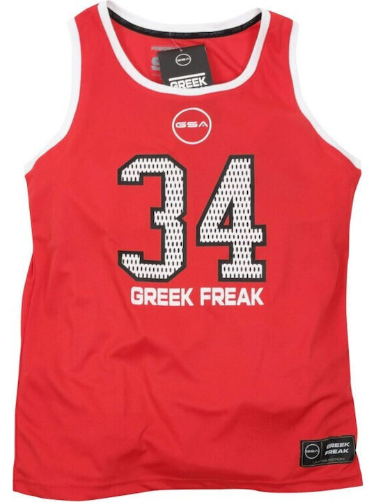 Greek Freak Tank Top Athletic Short Sleeve Burgundy