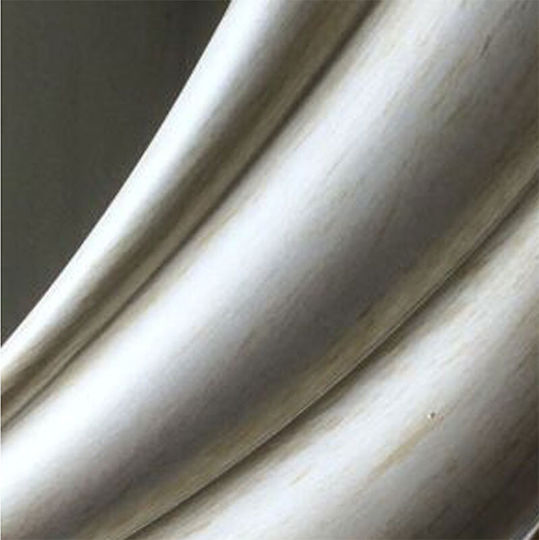 Homeplus Wandspiegel Oval mit Silber Kunststoff Rahmen 76x56cm 1Stück