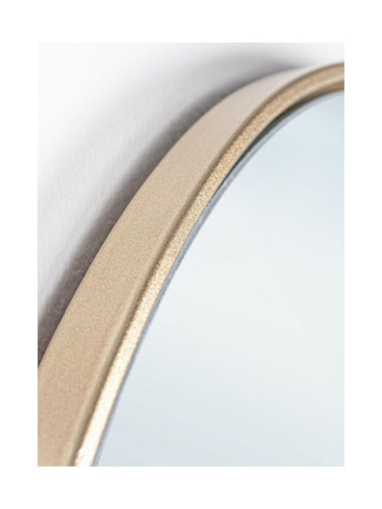 Bizzotto 0242700 Wall Mirror with Gold Metallic Frame Diameter 40cm 1pcs