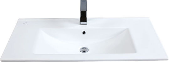 Creavit Slim Ένθετος Νιπτήρας Πορσελάνης 120x45cm Λευκός