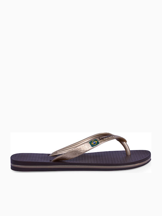 Classica Brazil Women's Flip Flops in Gold Color 780-18308 GOLDBROWN