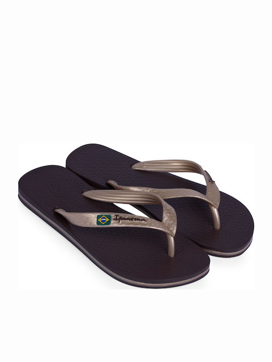 Classica Brazil Women's Flip Flops in Gold Color 780-18308 GOLDBROWN