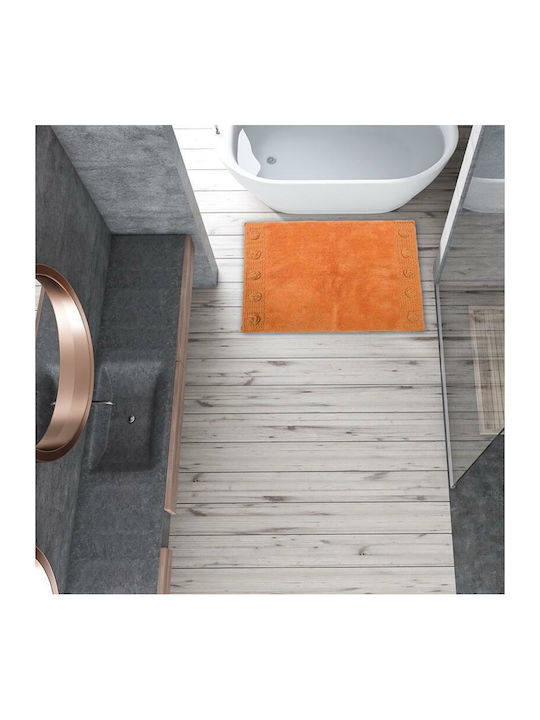 Das Home Πατάκι Μπάνιου Βαμβακερό 530 Πορτοκαλί 60x80εκ.