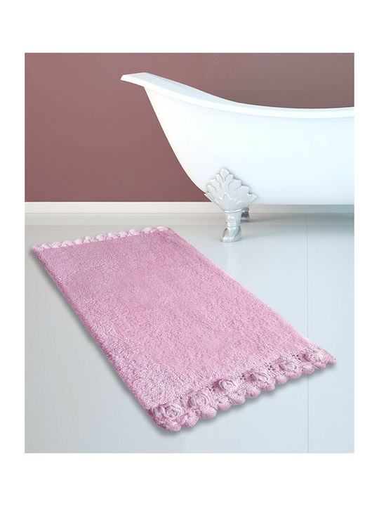San Lorentzo Bath Mat Cotton 270 Lace 1904 Lt.rose 50x80cm