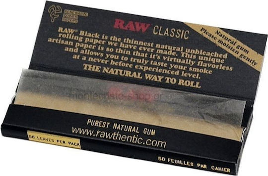 Raw Classic Black Χαρτάκια Στριφτού Τσιγάρου 50 φύλλα 50τμχ