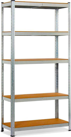 Herzberg Ραφιέρα Dexion Γαλβανιζέ 90x40x180εκ. με 5 Ράφια Συνολικής Αντοχής 875kg