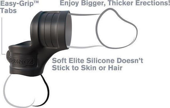 Pipedream Fantasy C-Ringz Mr. Big Cock Ring And Ball Stretcher 3.3cm Black