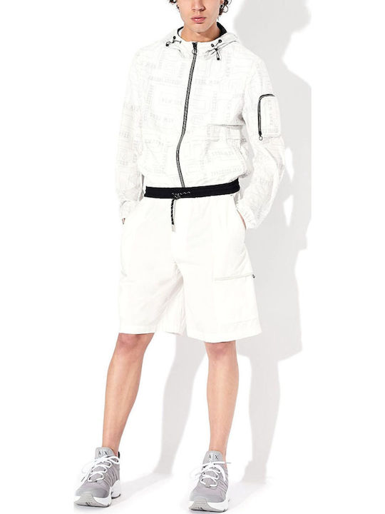 Armani Exchange Αθλητική Ανδρική Βερμούδα Λευκή