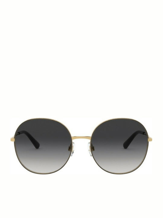 Dolce & Gabbana Women's Sunglasses with Gold Metal Frame and Black Gradient Lens DG2243 13348G