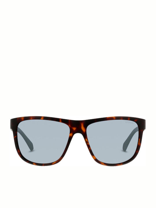 Polaroid Sonnenbrillen mit Braun Schildkröte Rahmen und Silber Polarisiert Spiegel Linse PLD2057/S N9P