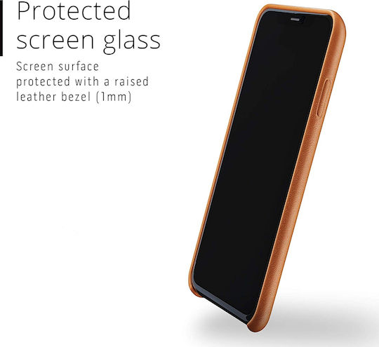 Mujjo Back Cover Δερμάτινο 1mm Καφέ (iPhone 11 Pro Max)