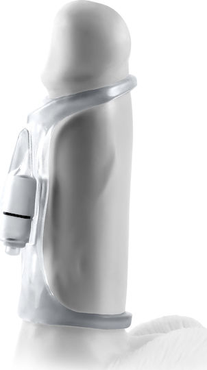 Pipedream Fantasy X-tensions Duo Clit Climax - Her Toys Penis Extension with Vibration White 14cm