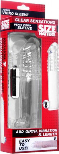 XR Clear Sensations Penis Extender Vibro Προέκταση Πέους Διάφανη 17cm