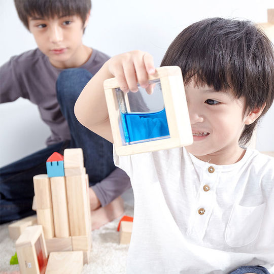 Plan Toys Cuburi De Construit Creative Blocks Din Lemn Pentru 1.5+ Ani 35 Bucăți
