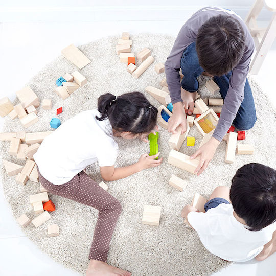 Plan Toys Cuburi De Construit Creative Blocks Din Lemn Pentru 1.5+ Ani 35 Bucăți