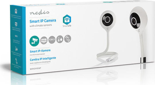 Nedis WIFICI11CWT IP Surveillance Camera Wi-Fi Full HD 1080p with Two-Way Communication and Lens 2.5mm