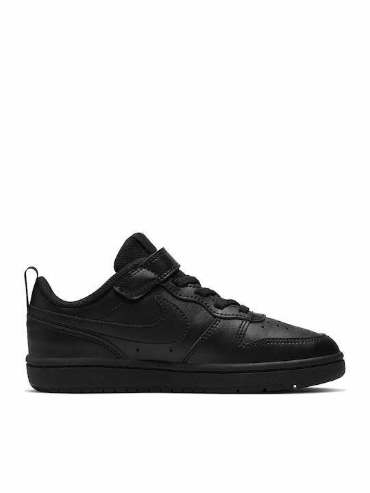Court Court Borough Low 2 Kids Sports Shoes Basketball with Hoop & Loop Closure Black