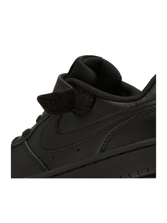 Court Court Borough Low 2 Kids Sports Shoes Basketball with Hoop & Loop Closure Black