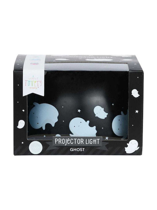 A Little Lovely Company Led Kids Projector Lamp Ghost with Star Projection Black 14x14x9εκ.