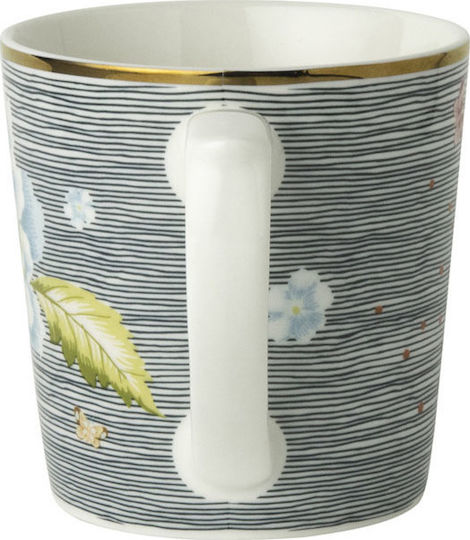 Laura Ashley Heritage Becher aus Porzellan Midnight Pinstripe Mint 320ml Laura Ashley Heritage Becher aus Porzellan Midnight Pinstripe Mint 320ml
