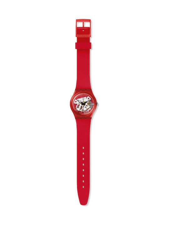 Swatch Rosso Bianco Watch with Battery Mechanism Swatch Rosso Bianco Watch with Battery Mechanism