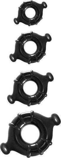 Ns Novelties Renegade Vitality Rings Set Cock Rings Schwanz Schwarz 4Stück
