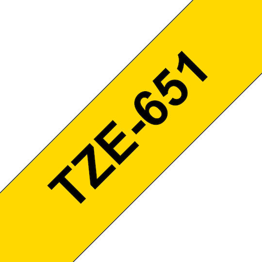 Brother Label Maker Tape 8m x 24mm In Yellow Colour Compatible With Brother TZe/TZ